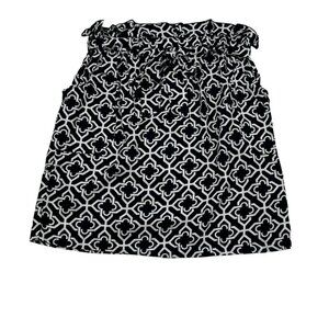 Escapada Resort Wear 100% Rayon Geo Paper Bag Tie Waist Skirt Women's Size XS